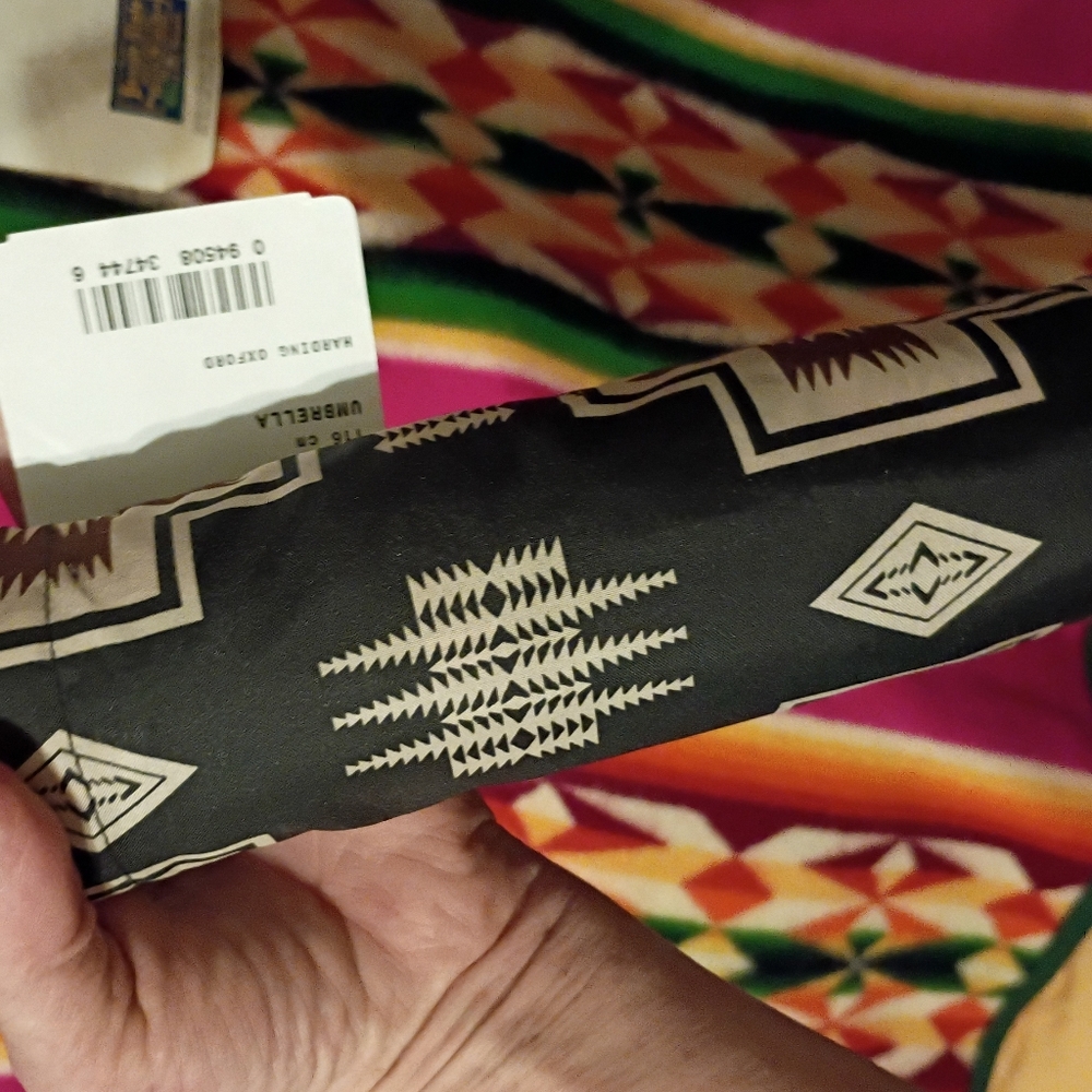 Pendleton Black and Brown Geometric Umbrella - Picture 2 of 2